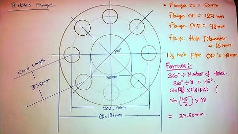 What is PCD ? How to Calculate Cord Length of 8 Holes Flange?