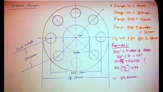 What is PCD ? How to Calculate Cord Length of 8 Holes Flange?