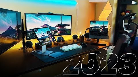 My Productivity Desk Setup for 2023 - Dual Monitors, M1 Mac Mini, and More!
