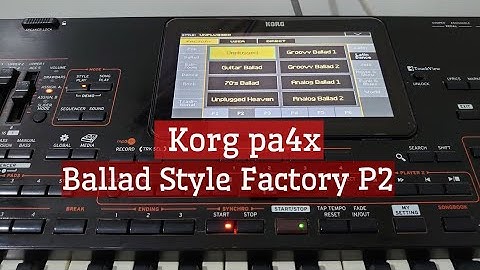 Korg pa4x - Ballad Styles - Live Record | Part 2