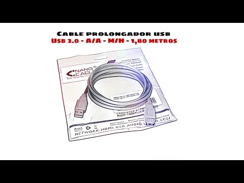 Video de Cable alargador extensor USB 2.0 1.8 M Beige