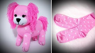 MAKING A TOY DOG FROM SOCKSKids will love this dog a lot/My own design