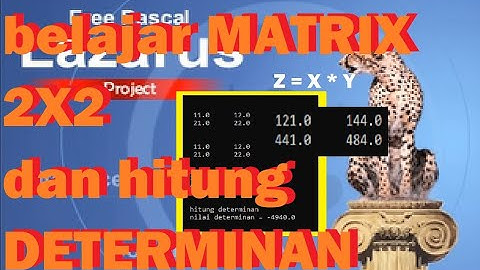 belajar matrix 2x2 dengan simple pascal lazarus