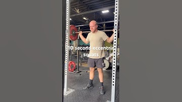 10 Second Eccentric Squats for knee pain - get the full protocol at clubstrongman.com #strongman