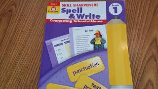 EVAN MOOR Skill Sharpeners Spell And Write curriculum Grade 1 2020-2021 homeschooling school year
