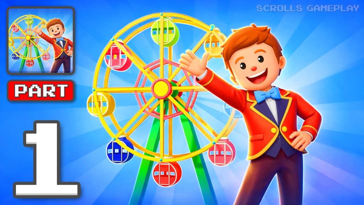 Amusement Park Mania - Gameplay Walkthrough Part 1 - Thrills Build Big Crowds (iOS, Android)