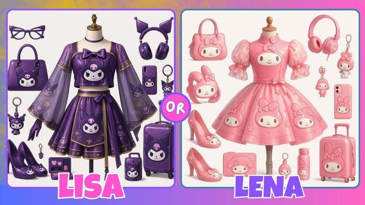 🎀Lisa or Lena: Sweet My Melody 🎀 vs Wild Kuromi 💜 – Who Matches