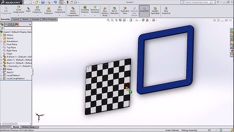 Chess Board Using Pattern Command in Solidworks Assembly