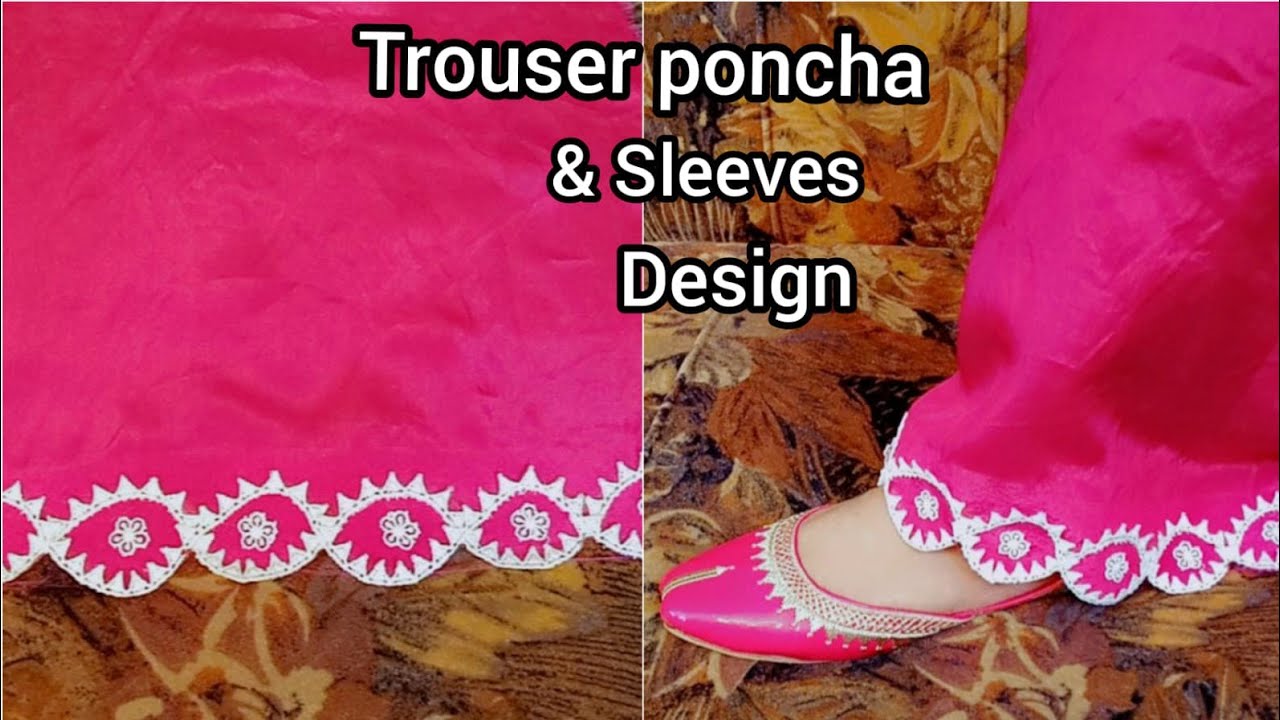 Beautiful Sleeves Design with Laces/Daman Design/Trouser Design Cutting
