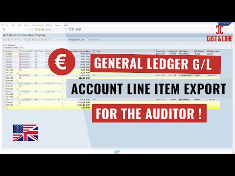 General Ledger Account Line Item Export - for the External Auditor [english]