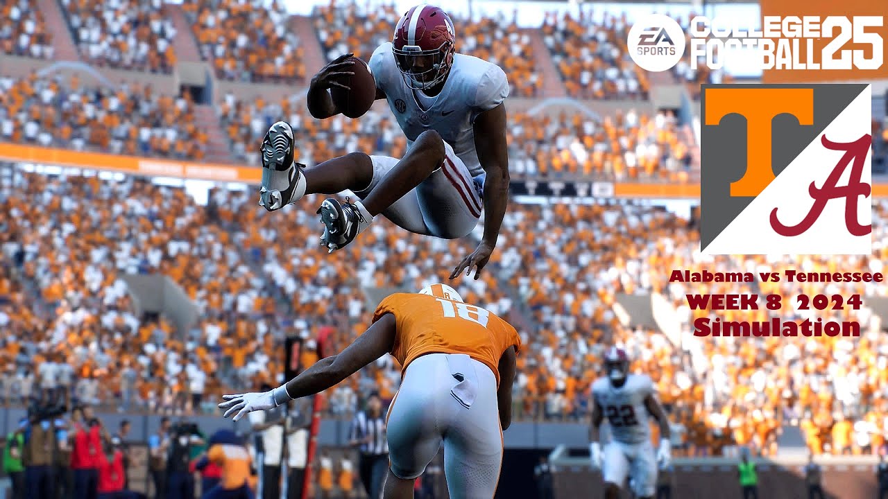 EA College Football 25 Alabama Crimson Tide vs Tennessee Volunteers ...