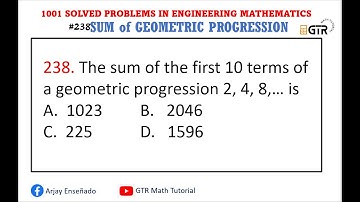 Sum of Geometric Progression | 1001 SOLVED PROBLEMS IN ENGINEERING MATHEMATICS  | Day 5 #238