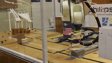 Denso Robot Stacking Jenga Blocks