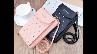 Korean Cellphone  Wallet Cross Body Bag Leather Purse Mini Pouch Shoulder Wallet Bag