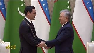 Türkmenistanyň Prezidenti Özbegistanyň Ýokary Derejeli Dostluk Ordeni Bilen Sylaglandy