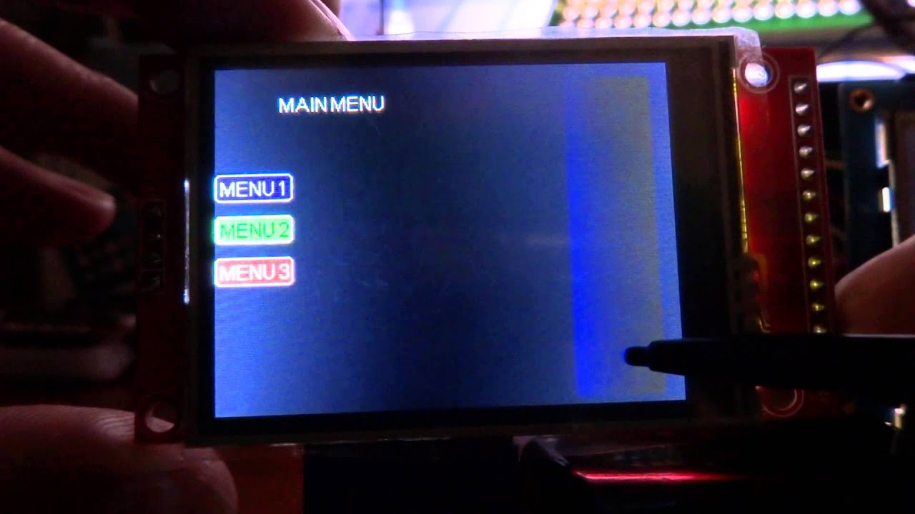 TFT 2.4" ILI9341 Menu-touch - YouTube