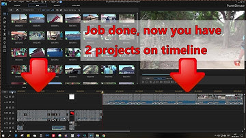PowerDirector 17: Combining two separate projects together. Alternative way