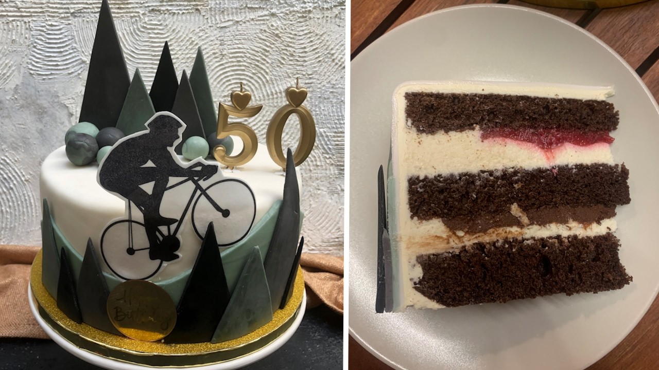 Málnás-Csokis Szülinapi Torta Egy HobbiKerékpárosnak