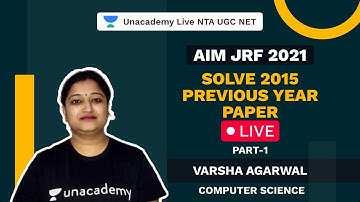 Solve 2015 Previous year paper LIVE | Computer Science Part-1 | NTA UGC NET 2021 | Varsha Agarwal