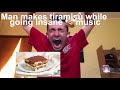 Man makes Tiramisù while going insane to music