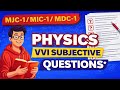 Physics VVI Subjective questions MJC/MIC/MDC-1 UG 1st Semester
