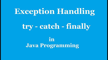 Try catch finally java example | Exception Handling in Java Theory| Java programming tutorial