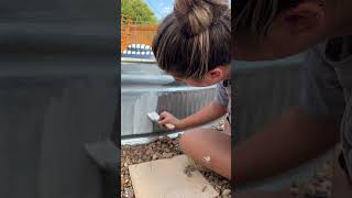 Watch Me Paint My DIY Cowboy Stock Pool in Valspars 2024 Color of The Year Valspar ValsparPaint