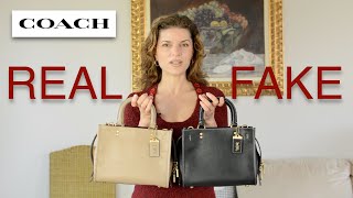 Real vs Fake Coach Rogue 25 Bag. How to spot fake Coach handbags and purses