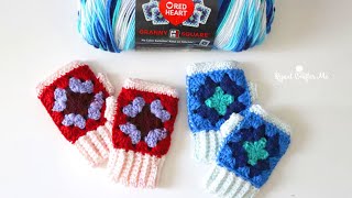 Granny Square Fingerless Gloves