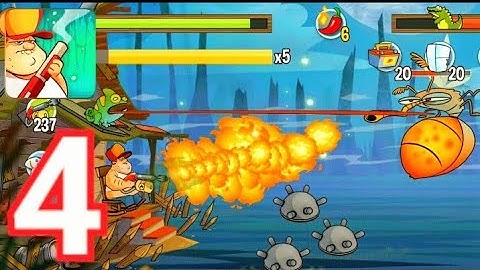 Swamp Attack . Gameplay Walkthrough part -4 . unlocked guns and pet ❤️ ( iOS Android)