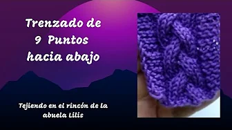 Trenzado de 9 puntos hacia abajo #dosagujas #tejidodepunto Trenzado de 9 puntos hacia abajo #dosagujas #tejidodepunto