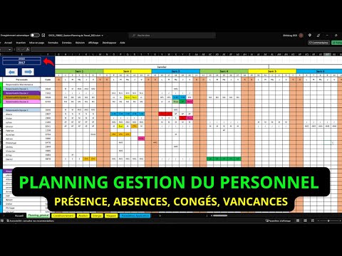 Planning de travail + Congés et Absences !!! App Gratuite !!!