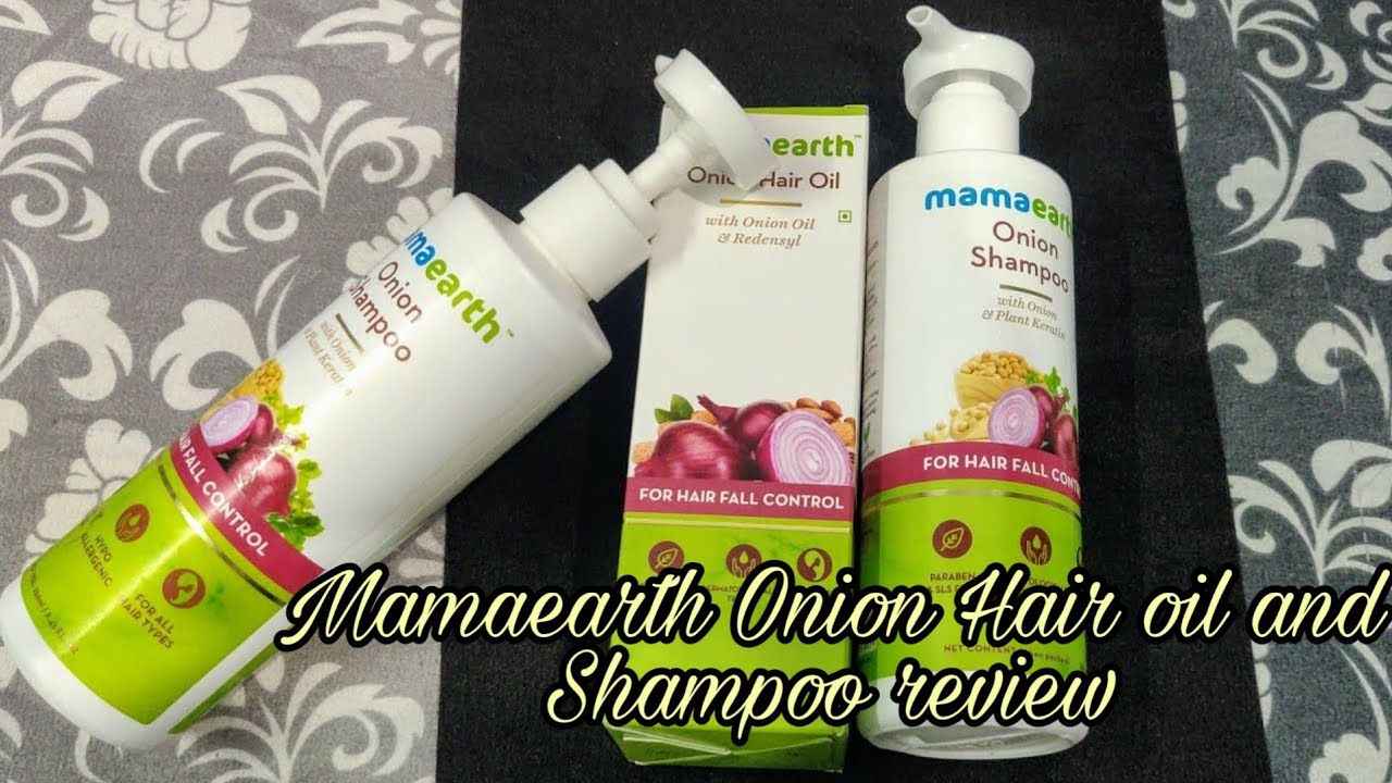 mama earth Onion Hair oil Review mama earth Onion Shampoo review