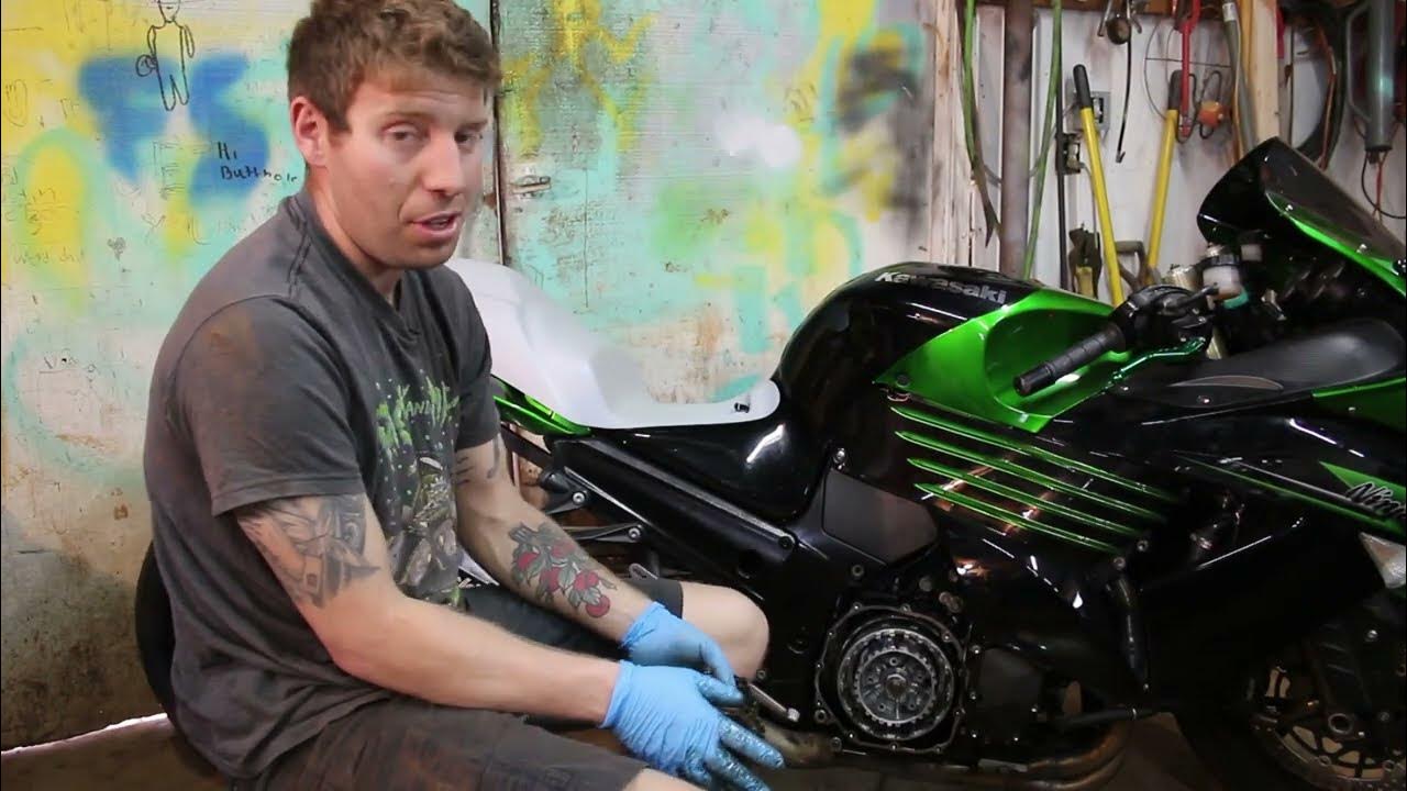 Motorcycle Clutch Tutorial Plate Replacement on Kawasaki ZX14 YouTube