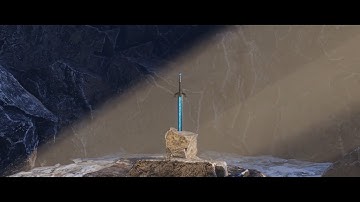 Sword in Stone Blender Render
