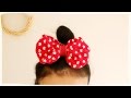 ミニーちゃん風リボンの作り方／ヘアゴム・ヘアクリップ・ブローチなどにどうぞ！