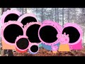Pop peppa pig family in the forest