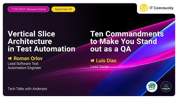 QA Collaboration: Andersen IT Community x ProQuality x Poland QE (Eng)