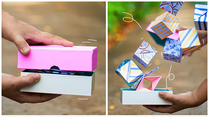 paper craft box | how to make a surprise box out of paper | origami surprise box