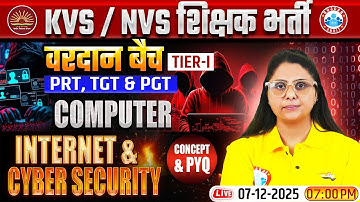 KVS NVS Computer Class | KVS NVS Tier 1 Computer | Internet & Cyber Security | Computer PYQs