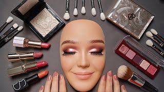 ASMR Pink Glam ZENDAYA Makeup on Mannequin - (Whispered)