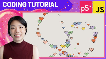 p5.js Coding Tutorial | Falling Hearts 💕💕 (Valentine