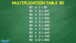 Multiplication Table 80