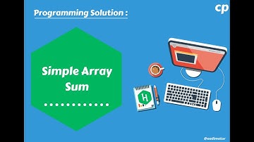 Problem Solving using Java || Algorithms || Simple Array Sum || Hacker Rank