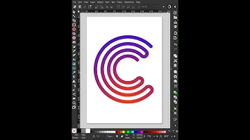quick C monogram logo in #inkscape