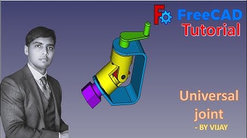 FreeCAD Tutorial : How to make an Universal joint || By Vijay #freecad #cad #3dmodeling