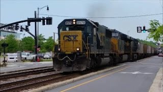[CSXT]8579 EMD SD50-2 Ex-B&O,3030 ES44AH & 5233 ES40DC Leads G651-11 Loaded W/1st Gen K5LA Fay NC