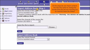 Horde: How to Import Contacts
