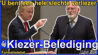 Geert Wilders v Frans Timmermans: 'U bent een hele slechte verliezer!' - Formatiedebat Tweede Kamer