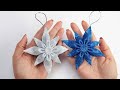 Очень простая Снежинка из глиттерного фоамирана 🎄  Beautiful and Easy to Make Christmas Ornaments